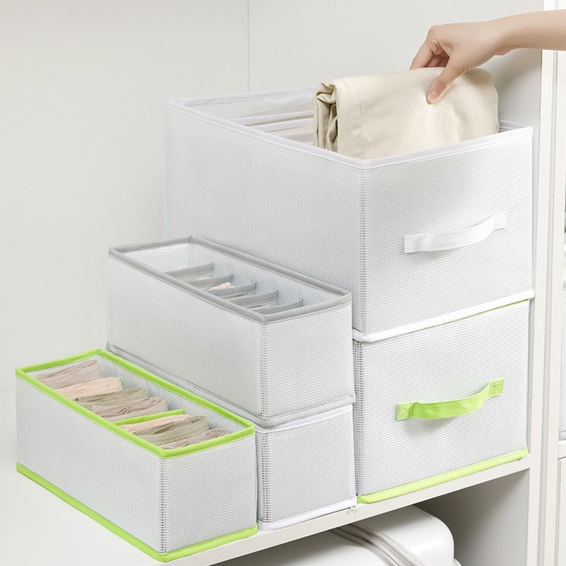 Underwear Storage Box Drawer Organizer Wardrobe Divider Boxes Clothes Storage for Scarfs Jeans T-shirt Socks Drawer Organizador