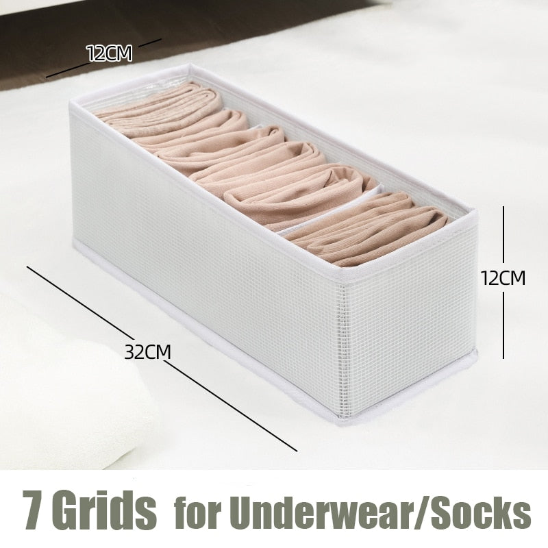 Underwear Storage Box Drawer Organizer Wardrobe Divider Boxes Clothes Storage for Scarfs Jeans T-shirt Socks Drawer Organizador